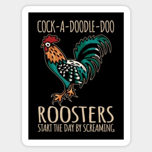 Vintage Morning Farm Rooster Sticker